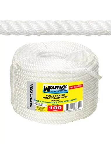 Cuerda Polipropileno Multifilamento (Rollo 100 m.) 16 mm. WOLFPACK LINEA PROFESIONAL - 1