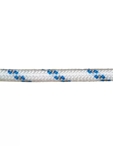 Cuerda Poliester Trenzada Blanco / Azul 12 mm. Bobina 100 m. WOLFPACK LINEA PROFESIONAL - 1