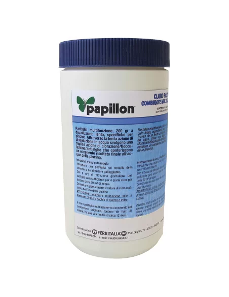 Cloro Multiaccion Pastillas 200gr 1kg PAPILLON - 1