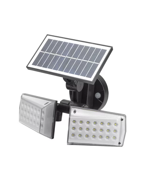 Aplique Solar Led Doble Con Sensor de Movimiento / Crepuscular 450 Lumenes. Protección IP65 MAURER - 1